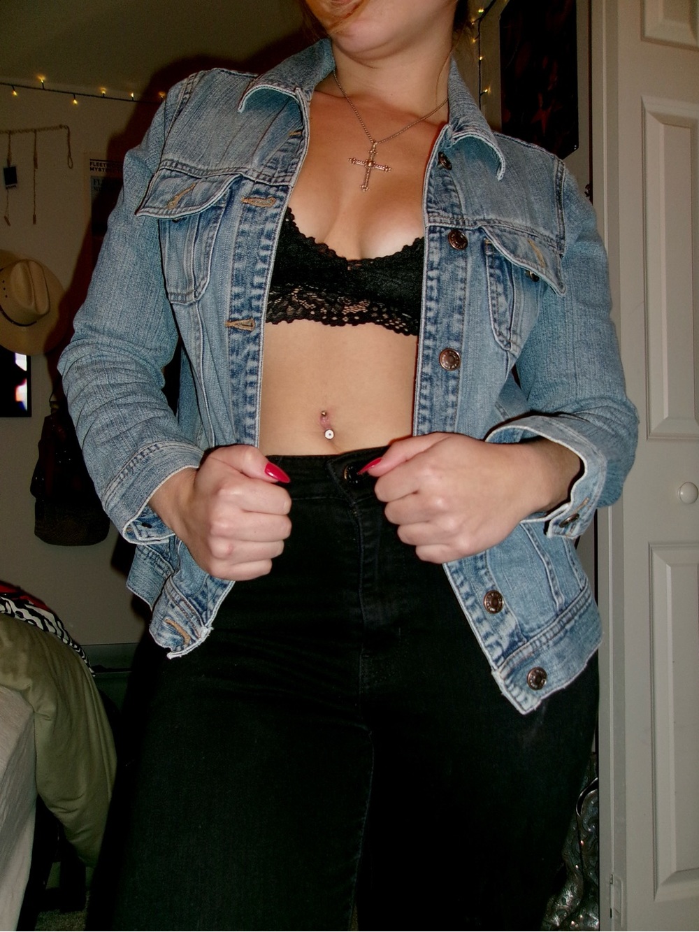 Old Navy Light Wash Blue Fitted Denim Jean Jacket